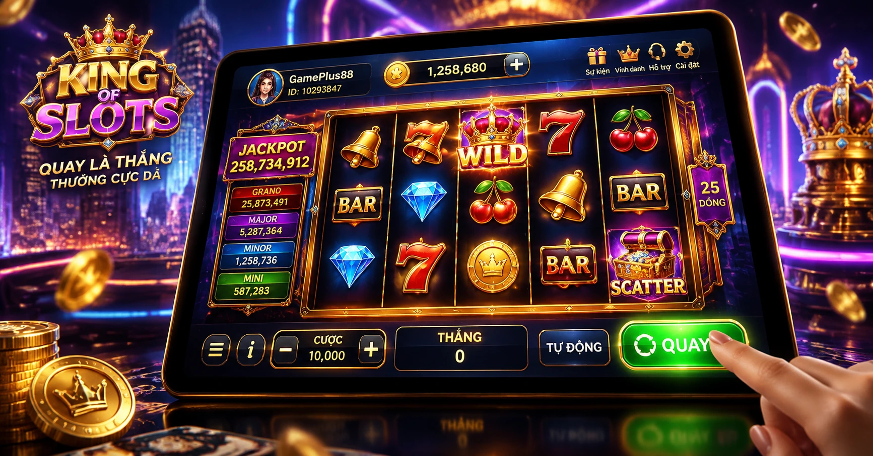 King of Slots: Trò Chơi Máy Đánh Bạc Đỉnh Cao Thu Hút Người Chơi - image 3 King of Slots: Trò Chơi Máy Đánh Bạc Đỉnh Cao Thu Hút Người Chơi - image 3