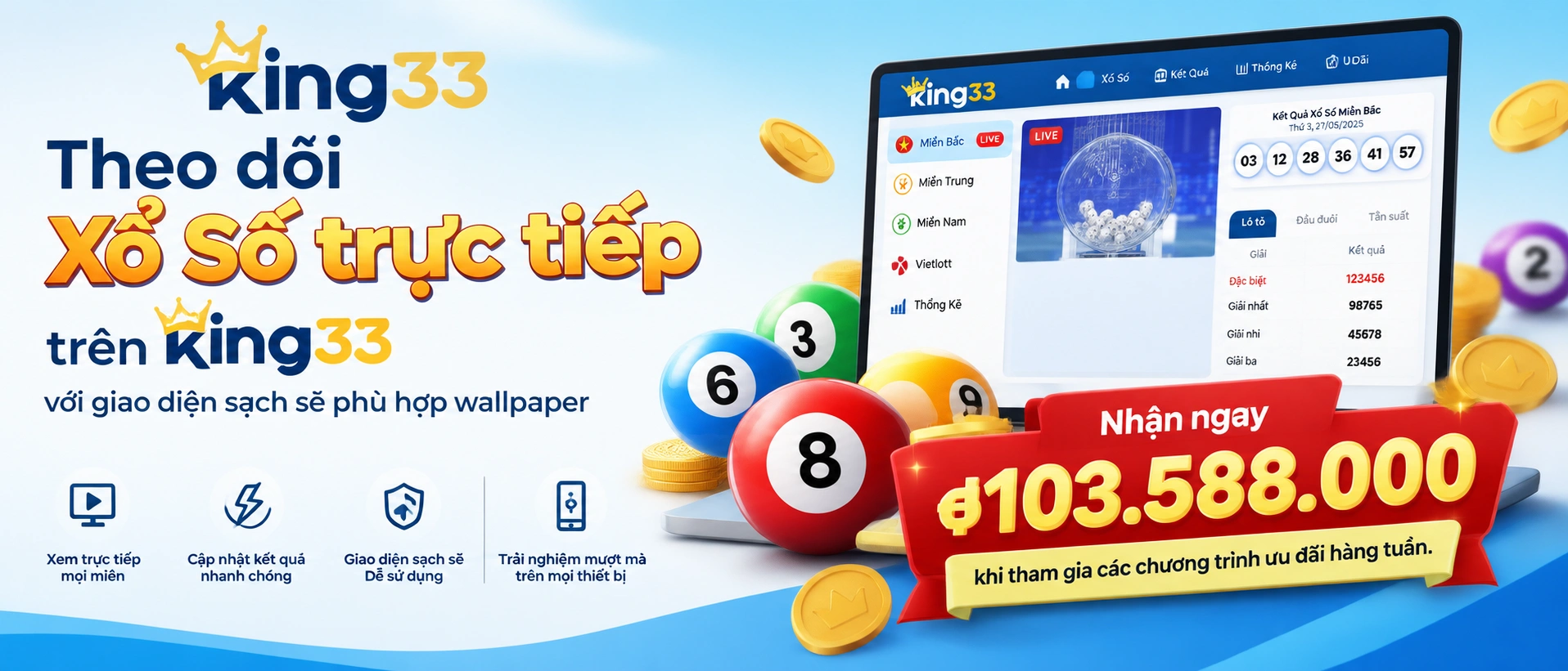 King33 Xổ Số Online - bảng thông tin và thống kê dữ liệu